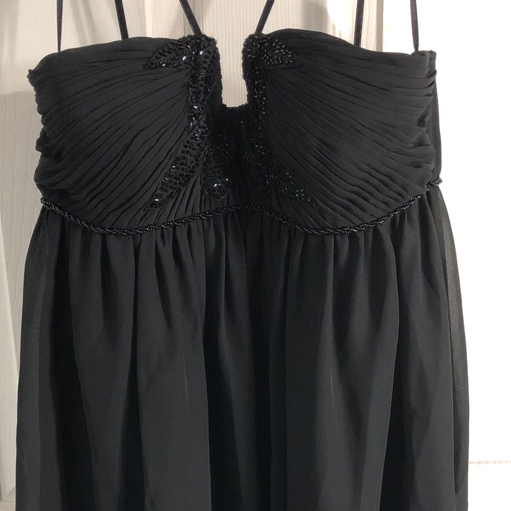 Black dress with beadwork